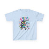Kids T-Shirt — 'Guess Who's Back' Retro Gamer Dinosaur Graphic Tee