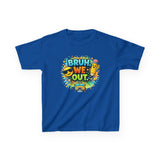 Last Day of School Kids Tee — “bruh we out” Personalized Kids T-Shirt