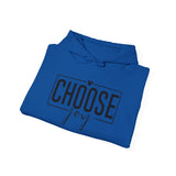 Choose Joy Hoodie — Minimalist Inspirational Hooded Sweatshirt
