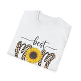 Best Mom Ever Sunflower Animal Print Personalized T-Shirt