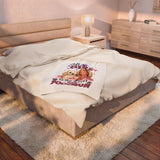 Velveteen Plush Blanket – “Just a Girl Who Loves Her Poochon” Cozy Pet Lover Throw - PLEASE DO NOT ORDER UNTIL MESSAGING ME FIRST. I WILL HAVE TO DESIGN YOURS AND ADD TO MY WEBSITE, SO MESSAGE ME A PIC AND A REQUEST. THANK YOU