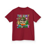 Kids Easter Bunny 'The Hunt Is On' Tee — Colorful Egg Hunt Shirt for Children
