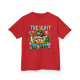 Kids Easter Bunny 'The Hunt Is On' Tee — Colorful Egg Hunt Shirt for Children
