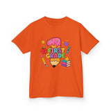 First Grade Kids T‑Shirt — Cute Back to School Pencil & Books Design