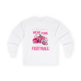 Long Sleeve Tee - Breast Cancer Awareness and Football Design