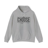 Hoodie — "Choose Happiness" Minimal Inspirational Pullover