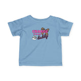 Infant Tee — "Charge It to Daddy" Cute Baby Shirt with Leopard Accent