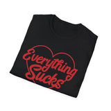 Everything Sucks Heart T-Shirt — Vintage Satire Tee