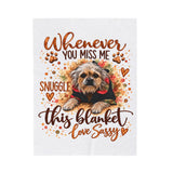 Whenever You Miss Me Snuggle This Blanket – Love Sassy Dog Memorial Velveteen Plush Blanket