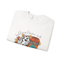 Fall Leaves and Football Crewneck Sweatshirt