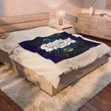 Zodiac Virgo Velveteen Plush Blanket – Celestial Astrological Throw with "Virgo: Intelligent, Dedicated, Practical" Text