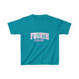 Fourth Grade Kids T-Shirt – Pastel Pink & Green "Fourth Grade" Back-to-School Tee
