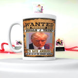 Wanted Trump Save America 15 Ounce Ceramic Coffee Mug