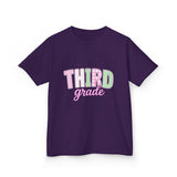 Third Grade Kids T‑Shirt — Pastel School Back to School Tee