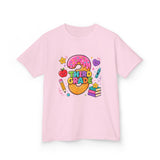 Third Grade Kids T‑Shirt — Cute Donut & School Icons Back-to-School Tee