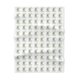 Baby Blanket - Cute Green Dinosaur 'Little Roars' Fleece Baby Blanket, Soft Nursery Throw for Newborns & Infants