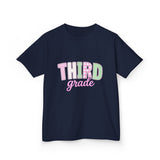 Third Grade Kids T‑Shirt — Pastel School Back to School Tee