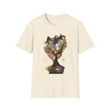 Butterfly Tree T-Shirt — Iridescent Butterfly Magic Graphic Tee - Don't Go Through Life. Grow Through Life