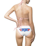 Hilarious "Top C*nt" Bikini Swimsuit — Women's String Two-Piece Beachwear