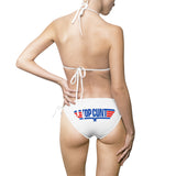 Hilarious "Top C*nt" Bikini Swimsuit — Women's String Two-Piece Beachwear