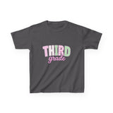 Third Grade Kids T‑Shirt — Pastel School Back to School Tee