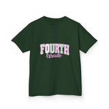 Fourth Grade Kids T-Shirt – Pastel Pink & Green "Fourth Grade" Back-to-School Tee
