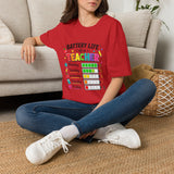 Teacher Battery Life T-Shirt — Cute Colorful Weekday Energy Graphic Tee