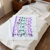 Plush Blanket - 'Fuck Everything' Funny Quote Design