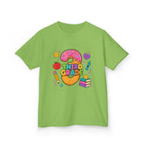 Third Grade Kids T‑Shirt — Cute Donut & School Icons Back-to-School Tee