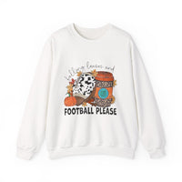 Fall Leaves and Football Crewneck Sweatshirt