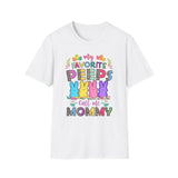 Mommy Shirt — "My Favorite Peeps Call Me Mommy" Easter Animal Print Tee