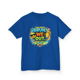 Last Day of School Kids Tee — “bruh we out” Personalized Kids T-Shirt
