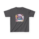 Personalized 'Peace Out Kindergarten' Kids Tee — Custom Name, Multiple Colors