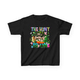 Kids Easter Bunny 'The Hunt Is On' Tee — Colorful Egg Hunt Shirt for Children