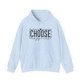 Hoodie — "Choose Happiness" Minimal Inspirational Pullover