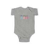 Daddy's Girl Infant Bodysuit — Cute Pink & Teal Baby Onesie
