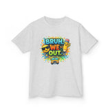 Last Day of School Kids Tee — “bruh we out” Personalized Kids T-Shirt