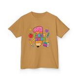 First Grade Kids T‑Shirt — Cute Back to School Pencil & Books Design