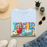 Teacher Squad T-Shirt — Colorful School Apple & Pencil Design for Educators