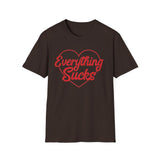 Everything Sucks Heart T-Shirt — Vintage Satire Tee