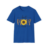 Best Mom Ever Sunflower Animal Print Personalized T-Shirt