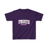 Fourth Grade Kids T-Shirt – Pastel Pink & Green "Fourth Grade" Back-to-School Tee
