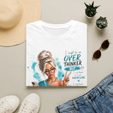 T-Shirt — "I Might Be an Overthinker But... I Overcome" Blonde Graphic Tee — Inspirational Women's Casual Top