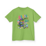 Kids T-Shirt — 'Guess Who's Back' Retro Gamer Dinosaur Graphic Tee