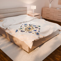 Plush Blanket Evil Eye Hamsa