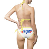 Hilarious "Top C*nt" Bikini Swimsuit — Women's String Two-Piece Beachwear