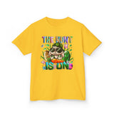 Kids Easter Bunny 'The Hunt Is On' Tee — Colorful Egg Hunt Shirt for Children