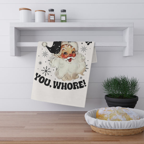 Funny Santa Tea Towel