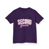 Second Grade Kids T‑Shirt — Cute Pastel Back‑to‑School Tee
