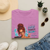 T-Shirt — “I Might Be an Overthinker But…I Overthink so I can Overcome” Red Head Graphic Tee for Overthinkers